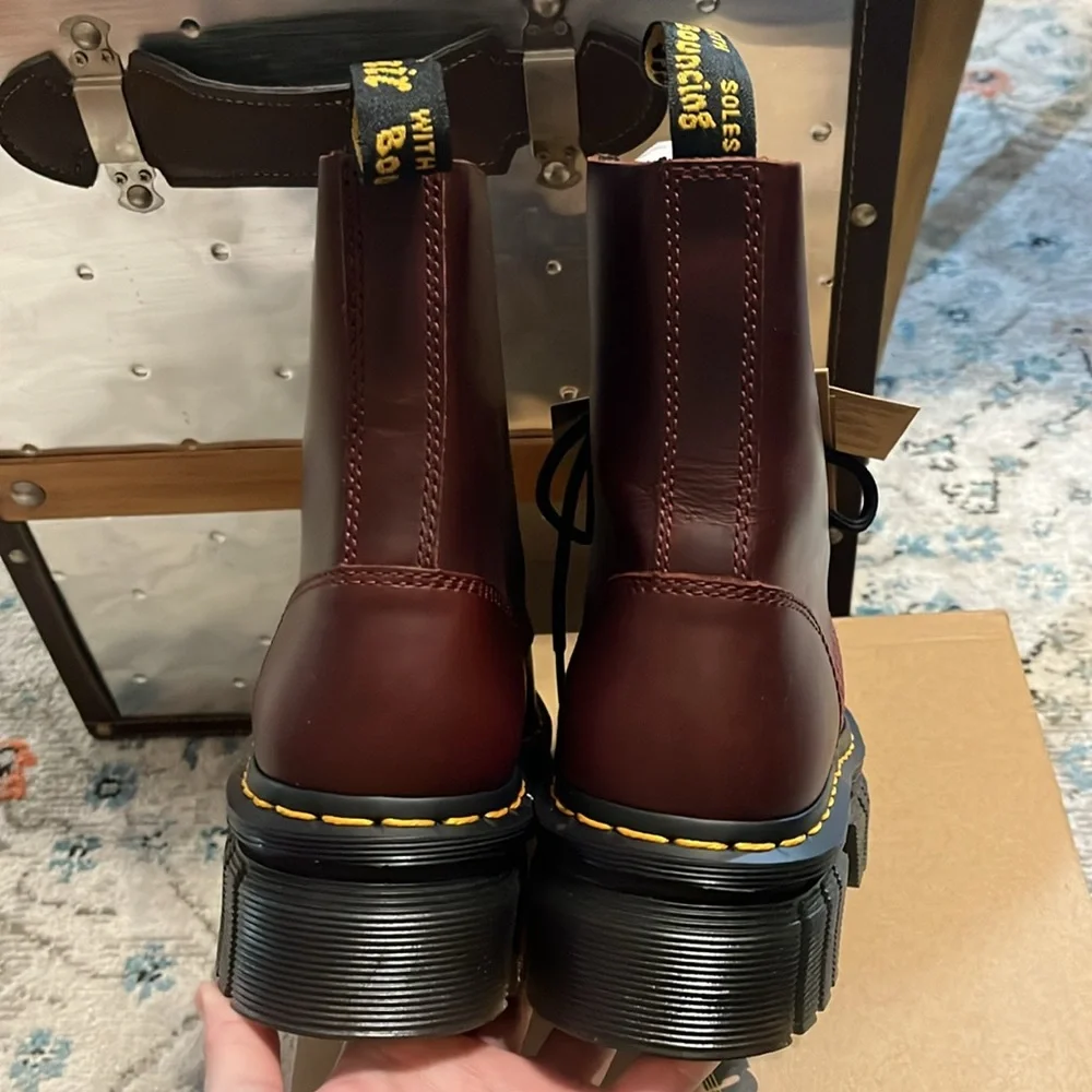 NWT Dr. Martens Audrick Brando Platform Leather Boots UK 4/US 6 - Picture 14 of 17